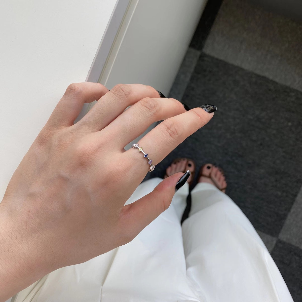 [Elowen Jewels]Unique Trapezoid Cut Daily Ring