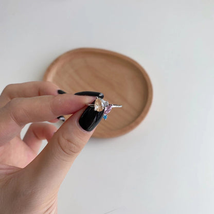[Elowen Jewels]Radiant Colorful Multi Cut Daily Ring