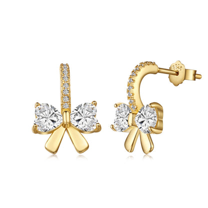 [Elowen Jewels]Exquisite Earrings With Heart-Shaped Bow Design