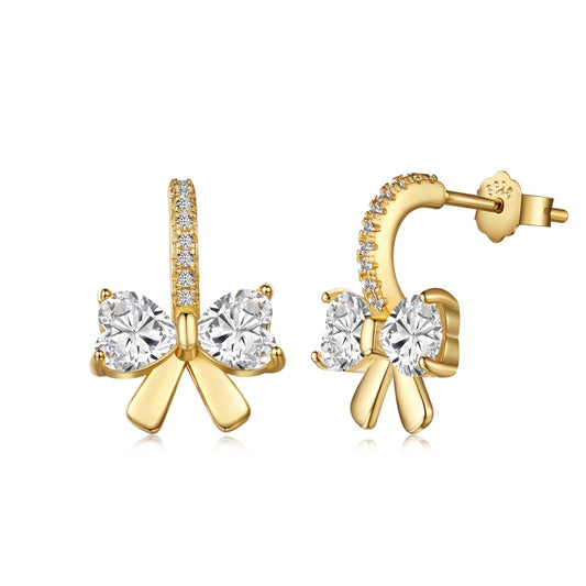 [Elowen Jewels]Exquisite Earrings With Heart-Shaped Bow Design