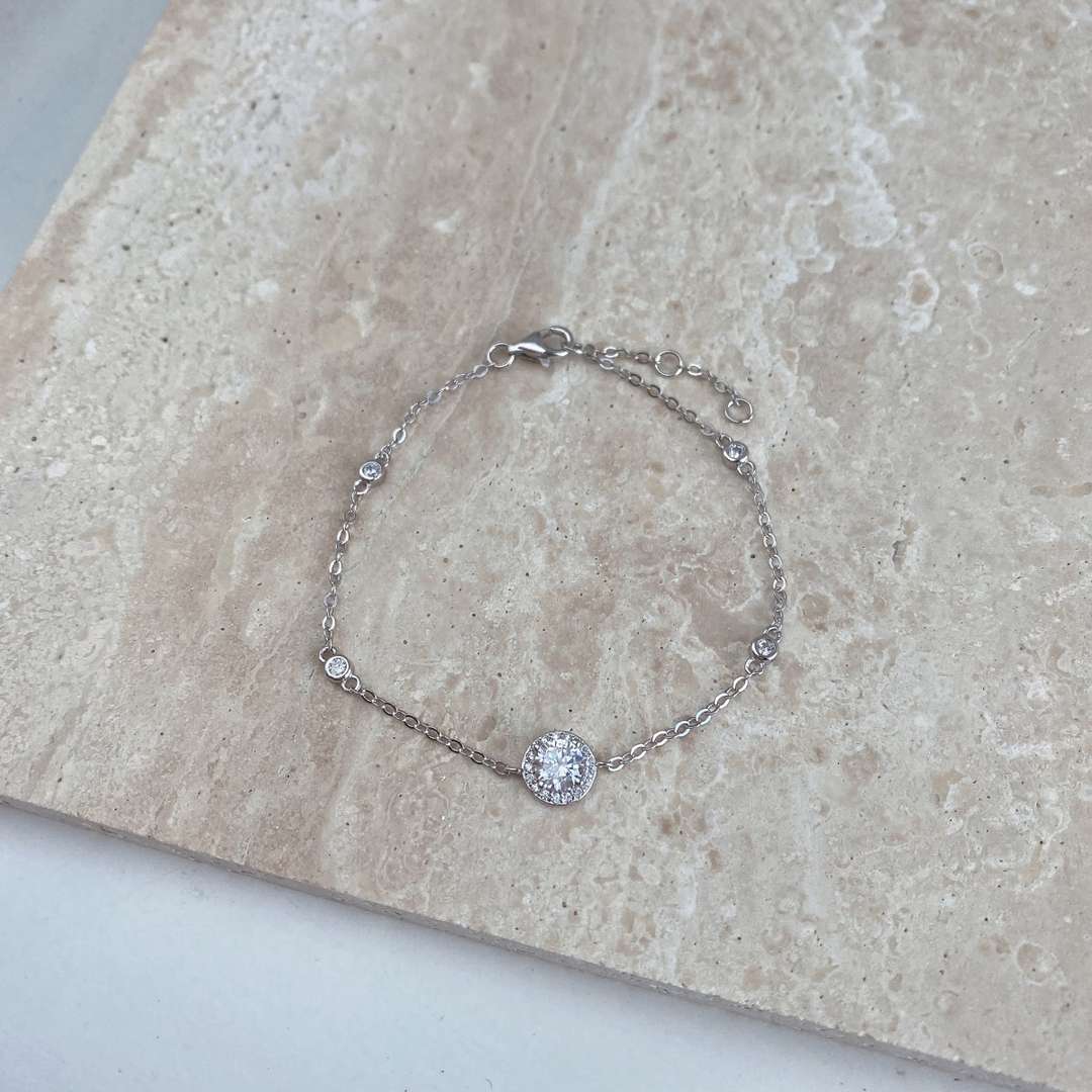 [Elowen Jewels]Dazzling Round Cut Shape Bracelet