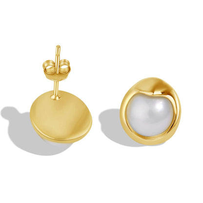[Elowen Jewels]Dainty Bread Pearl Earrings