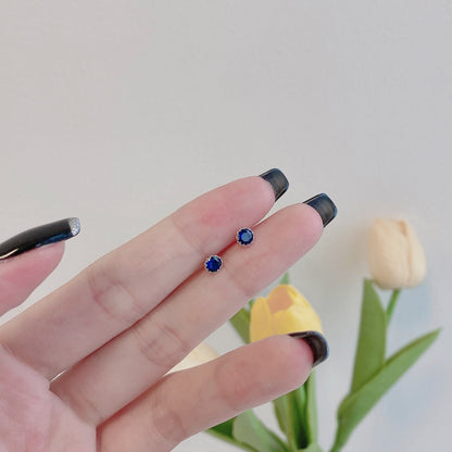 [Elowen Jewels]Sparkling Colorful Round Shape Earrings