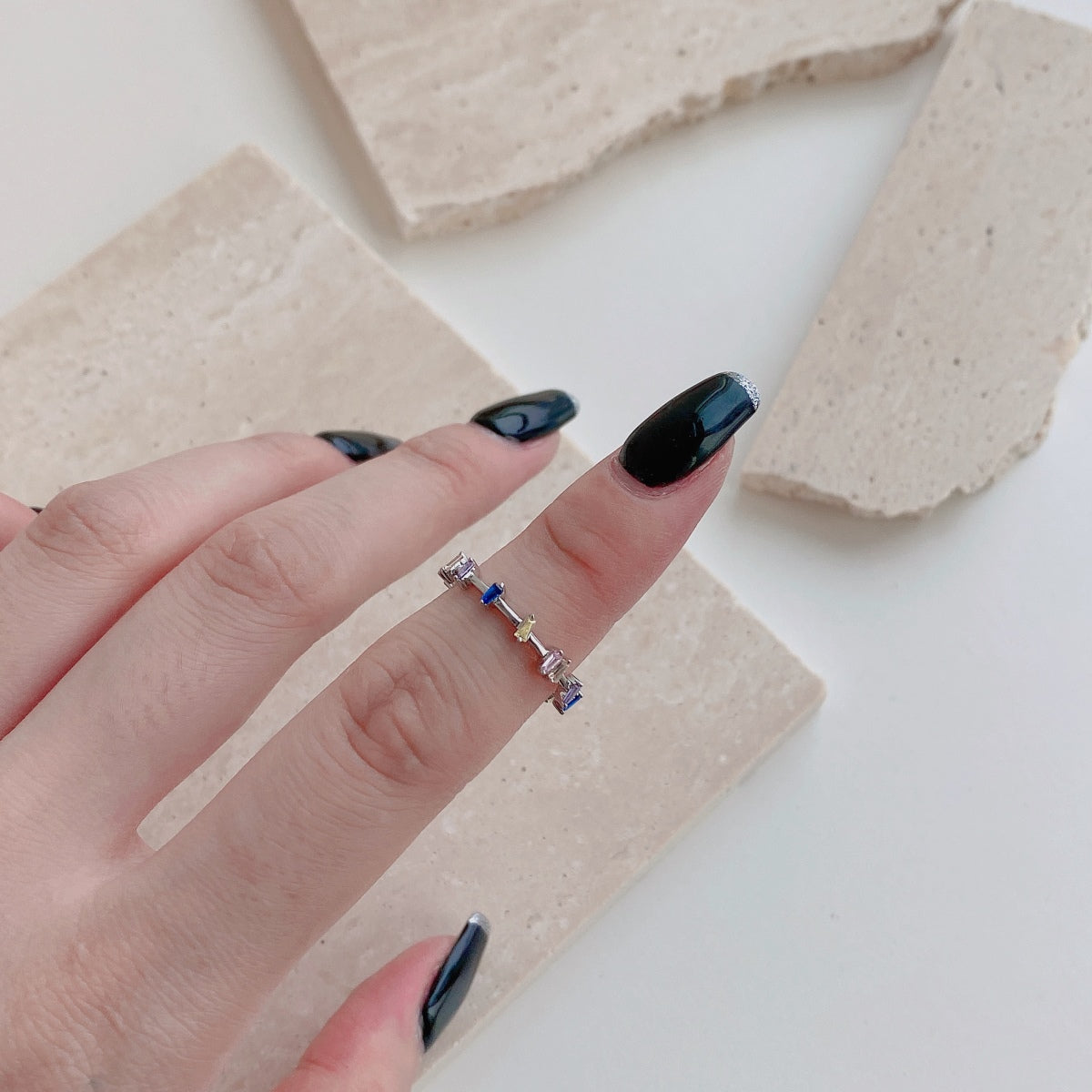 [Elowen Jewels]Unique Trapezoid Cut Daily Ring