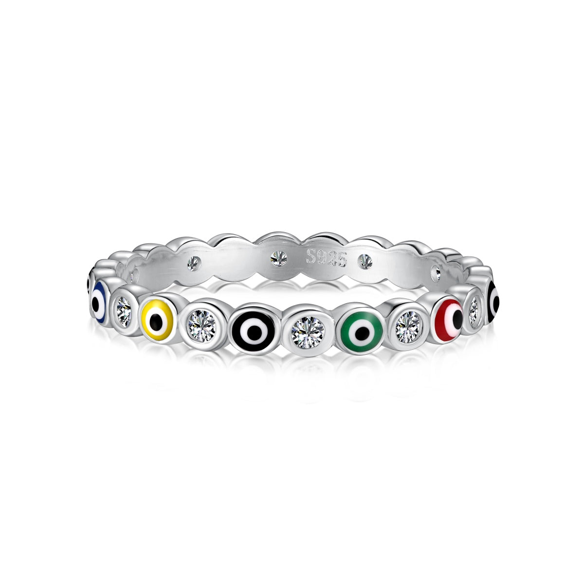 [Elowen Jewels]Sparkling Vibrant Round Shape Daily Ring