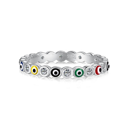 [Elowen Jewels]Sparkling Vibrant Round Shape Daily Ring