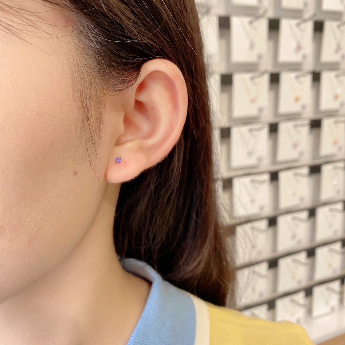 [Elowen Jewels]Delicate Solitaire Earrings
