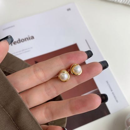 [Elowen Jewels]Dainty Bread Pearl Earrings