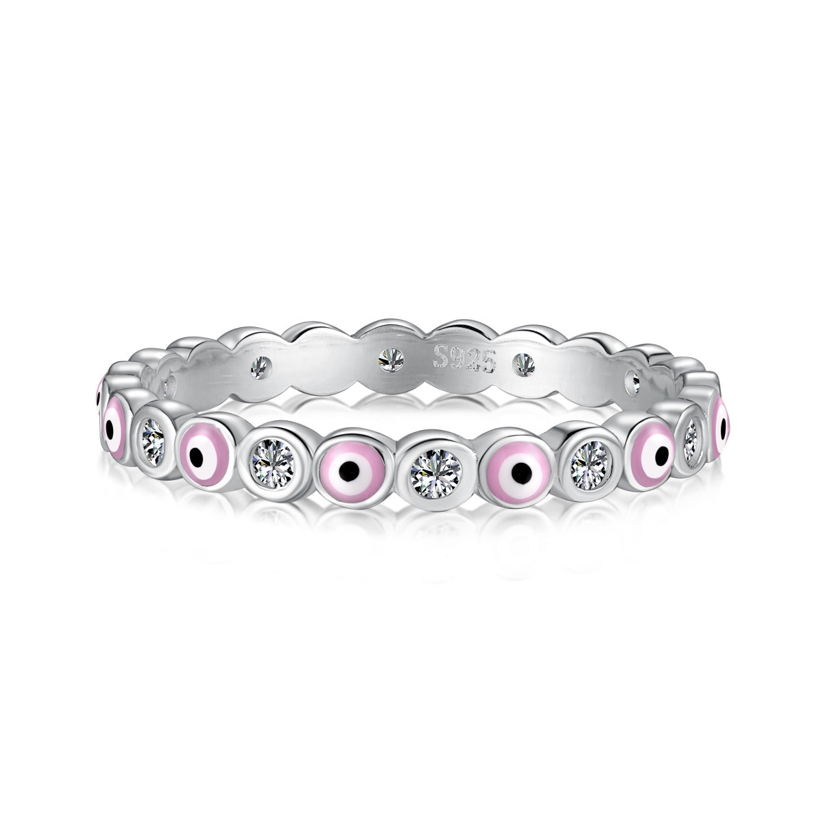 [Elowen Jewels]Sparkling Vibrant Round Shape Daily Ring