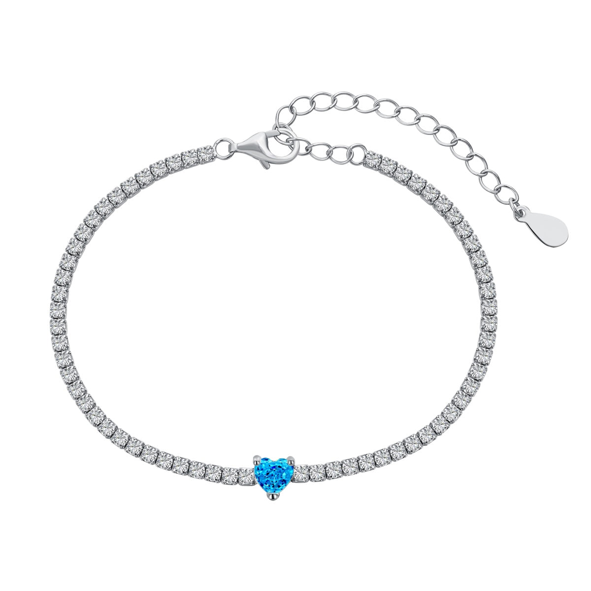 [Elowen Jewels]0.5 Carat Elegant Romantic Heart Shape Lover Bracelet