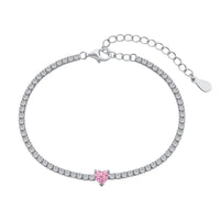 [Elowen Jewel]0.5 Carat Elegant Romantic Heart Shape Lover Bracelet