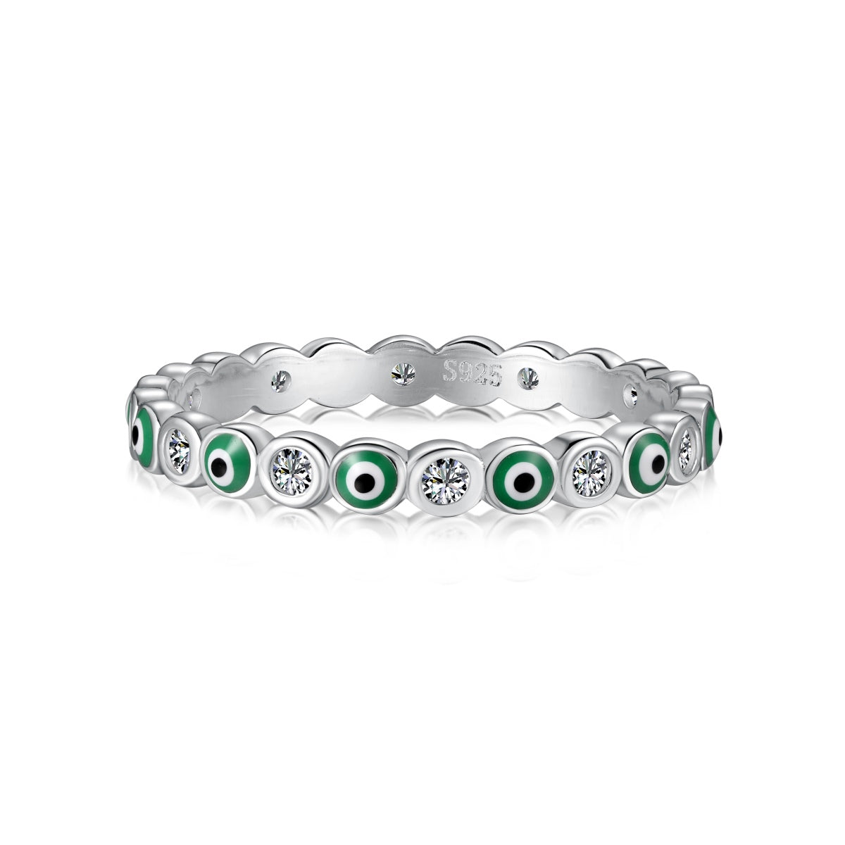 [Elowen Jewels]Sparkling Vibrant Round Shape Daily Ring