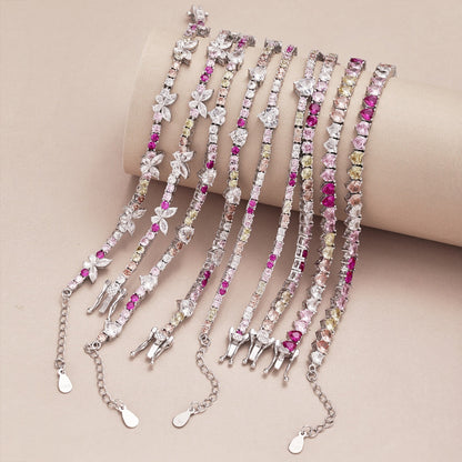 [Elowen Jewels]Romantic Heart Shape Round Cut Lover Bracelet