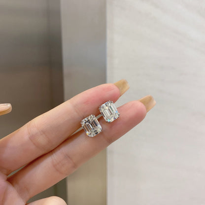 [Elowen Jewels]Dazzling Square Shape Earrings