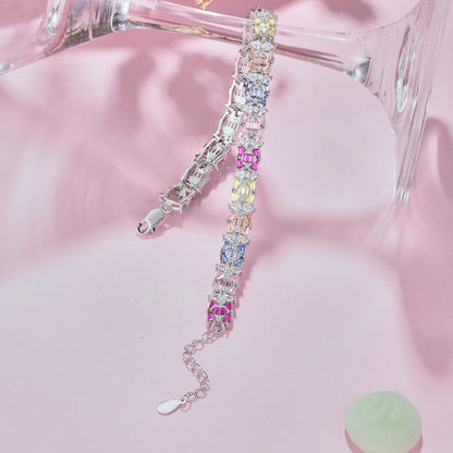 [Elowen Jewels]Delicate Colorful Multi Cut Party Bracelet