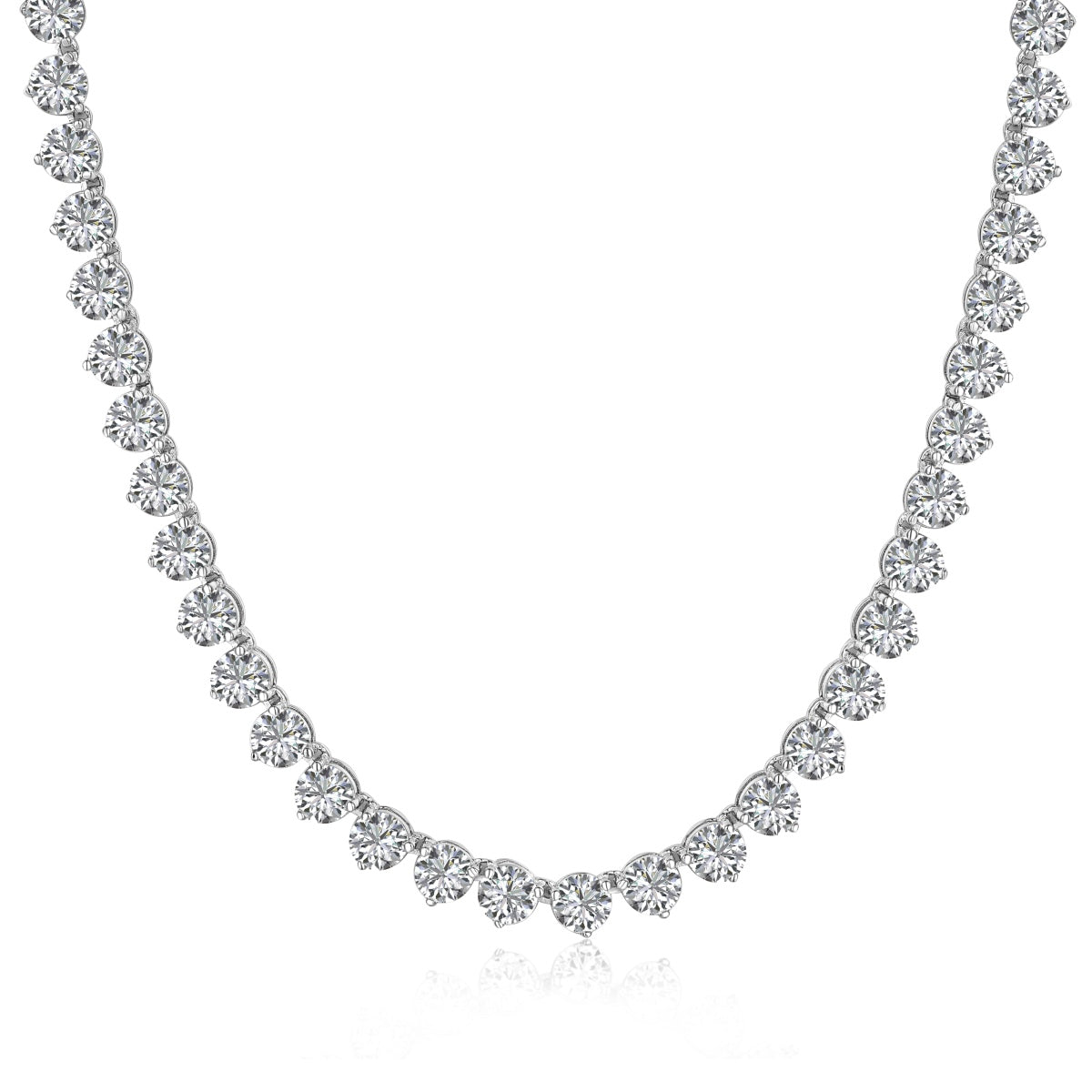 [Elowen Jewels]Ornate Heart Cut Tennis Necklace