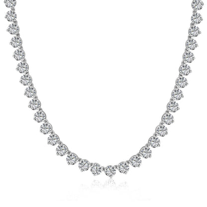 [Elowen Jewels]Ornate Heart Cut Tennis Necklace