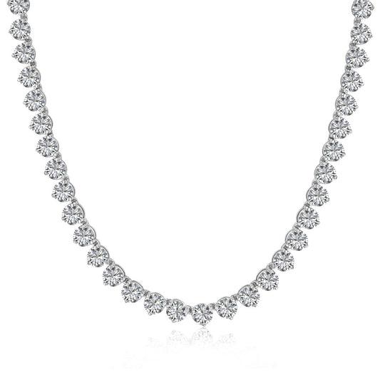 [Elowen Jewels]Ornate Heart Cut Tennis Necklace