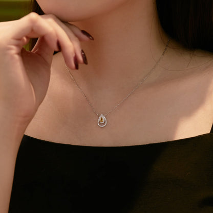 [Elowen Jewels]Sparkling Pear Cut Necklace