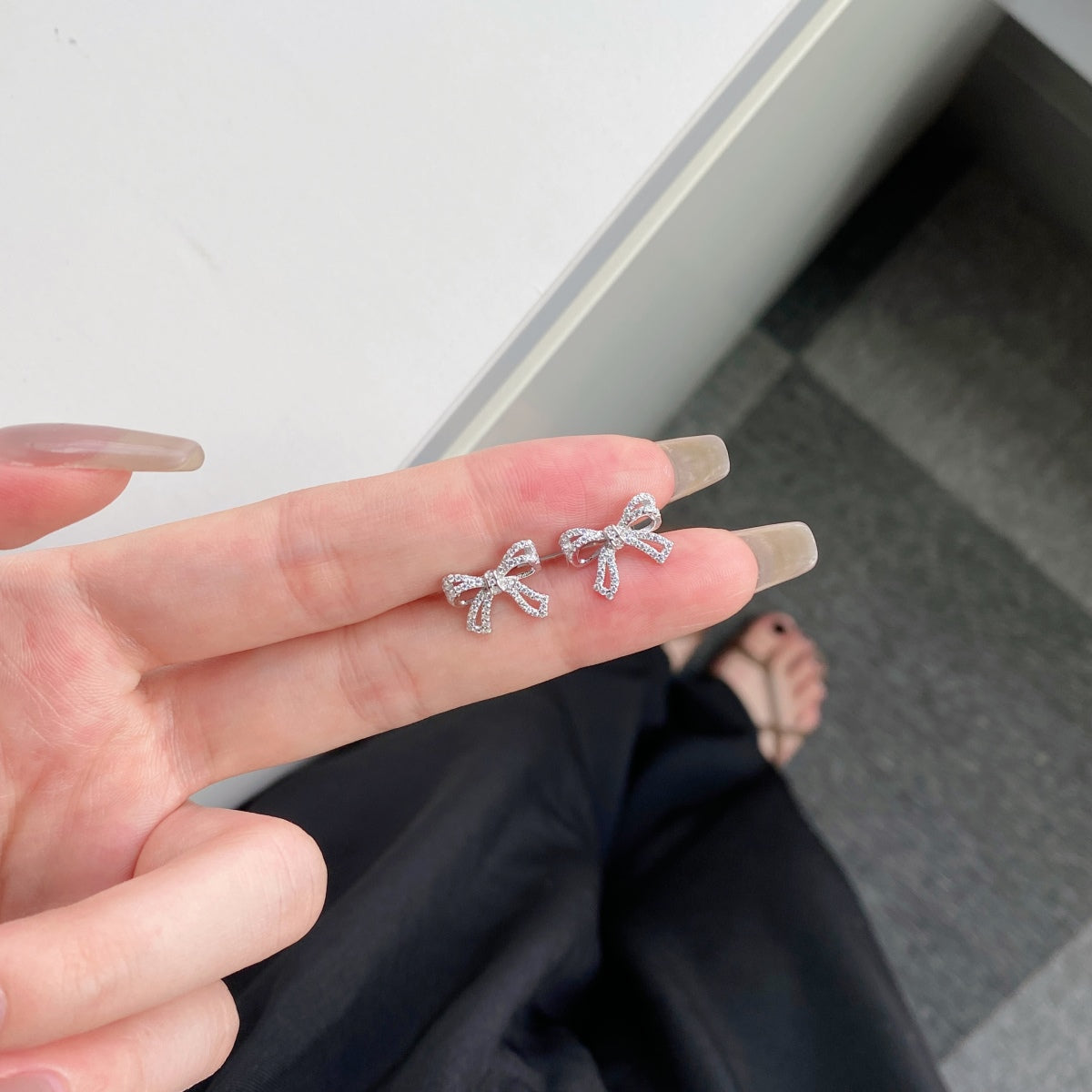 [Elowen Jewels]Dainty Bow Shape Earrings