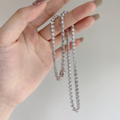 [Elowen Jewels]Ornate Heart Cut Tennis Necklace