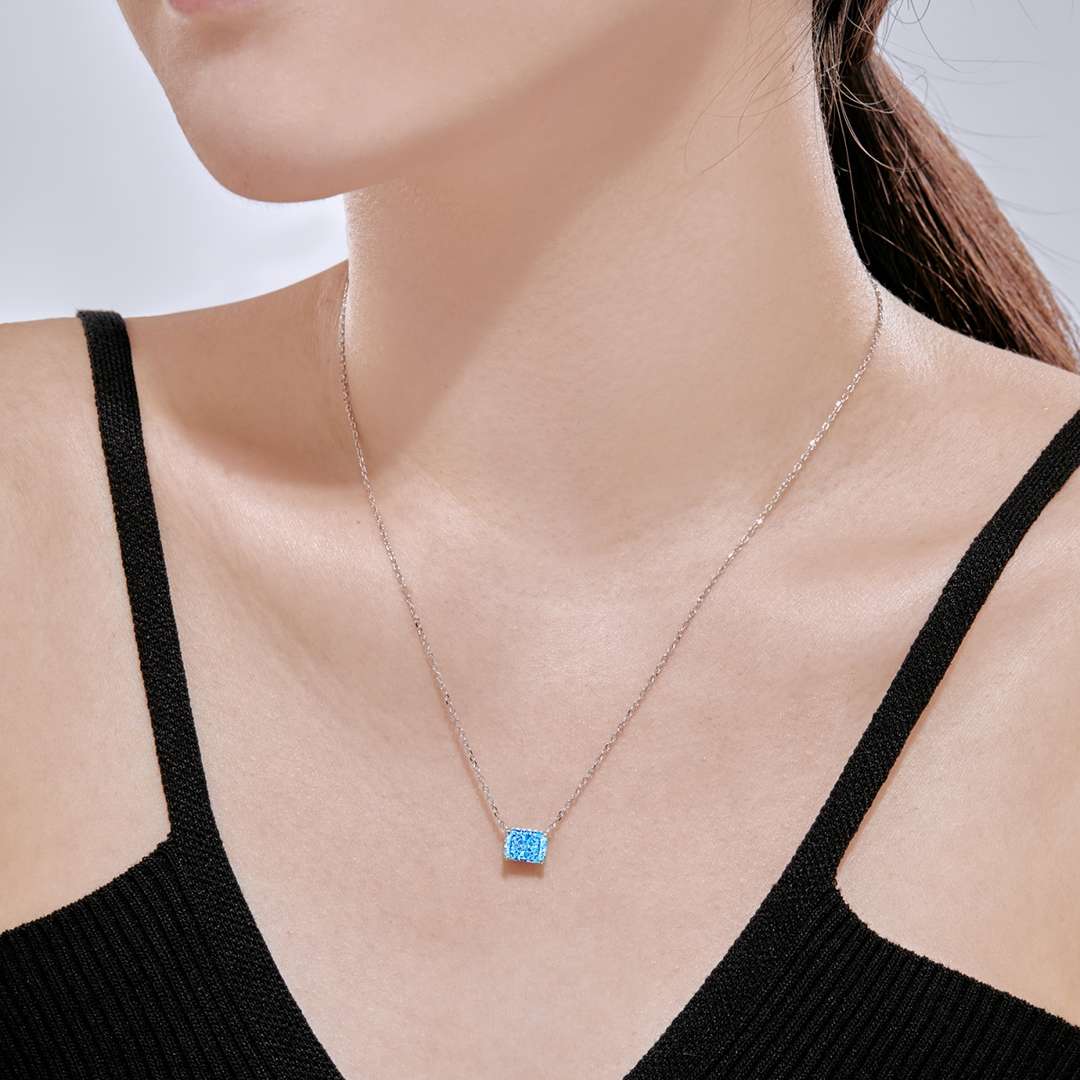 [Elowen Jewels]Luxurious Square Shape Colorful Necalack