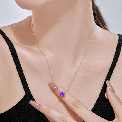 [Elowen Jewels]Luxurious Square Shape Colorful Necalack
