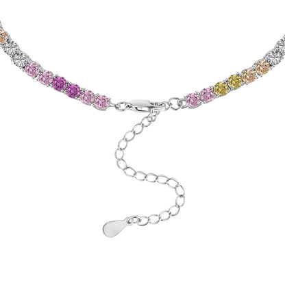 [Elowen Jewels]Delicate Colorful Tennis Necklace