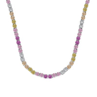 [Elowen Jewel]Delicate Colorful Tennis Necklace
