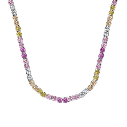 [Elowen Jewels]Delicate Colorful Tennis Necklace