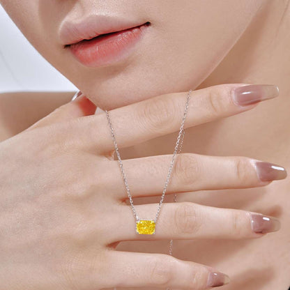 [Elowen Jewels]Luxurious Square Shape Colorful Necalack