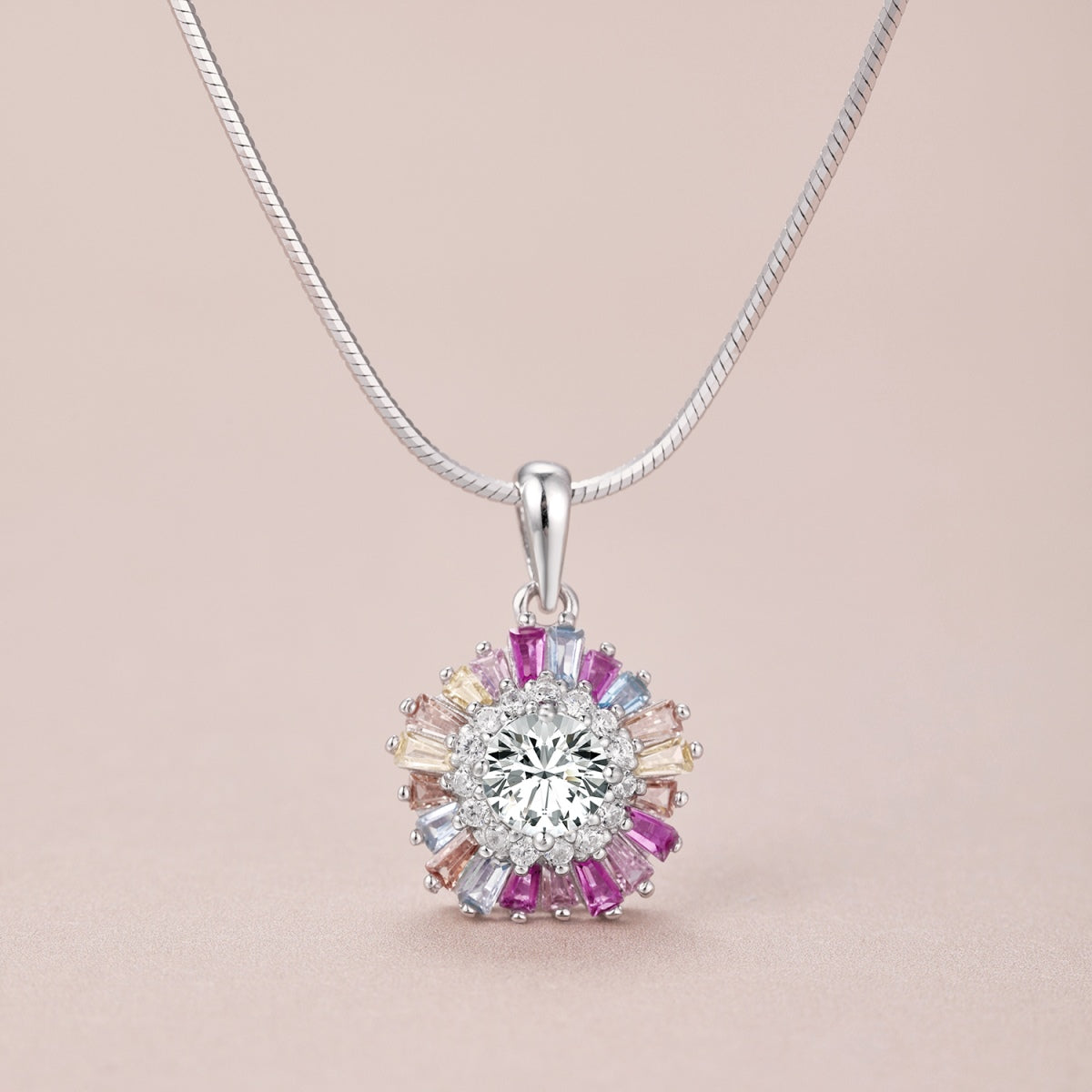 [Elowen Jewels]Charming Flower Colorful Necklace