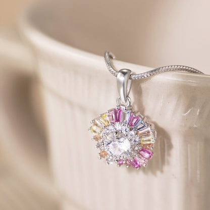 [Elowen Jewels]Charming Flower Colorful Necklace