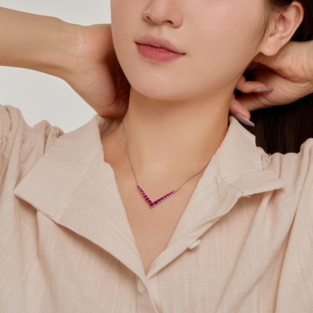 [Elowen Jewels]Ornate Round Cut Necklace