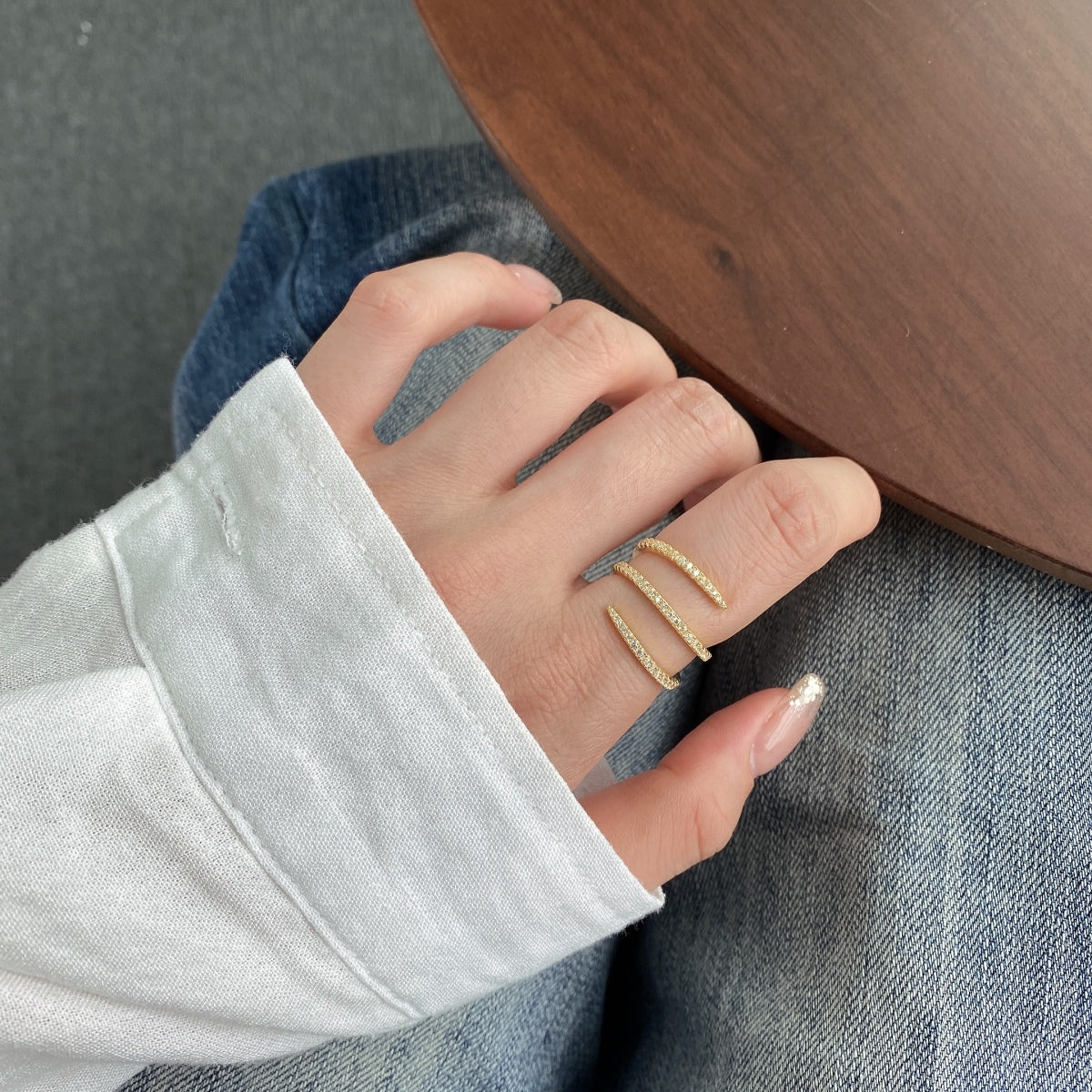[Elowen Jewels]Unique Vibrant Entangle Daily Ring
