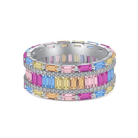 [Elowen Jewels]Dazzling Colorful Radiant Cut Party Ring