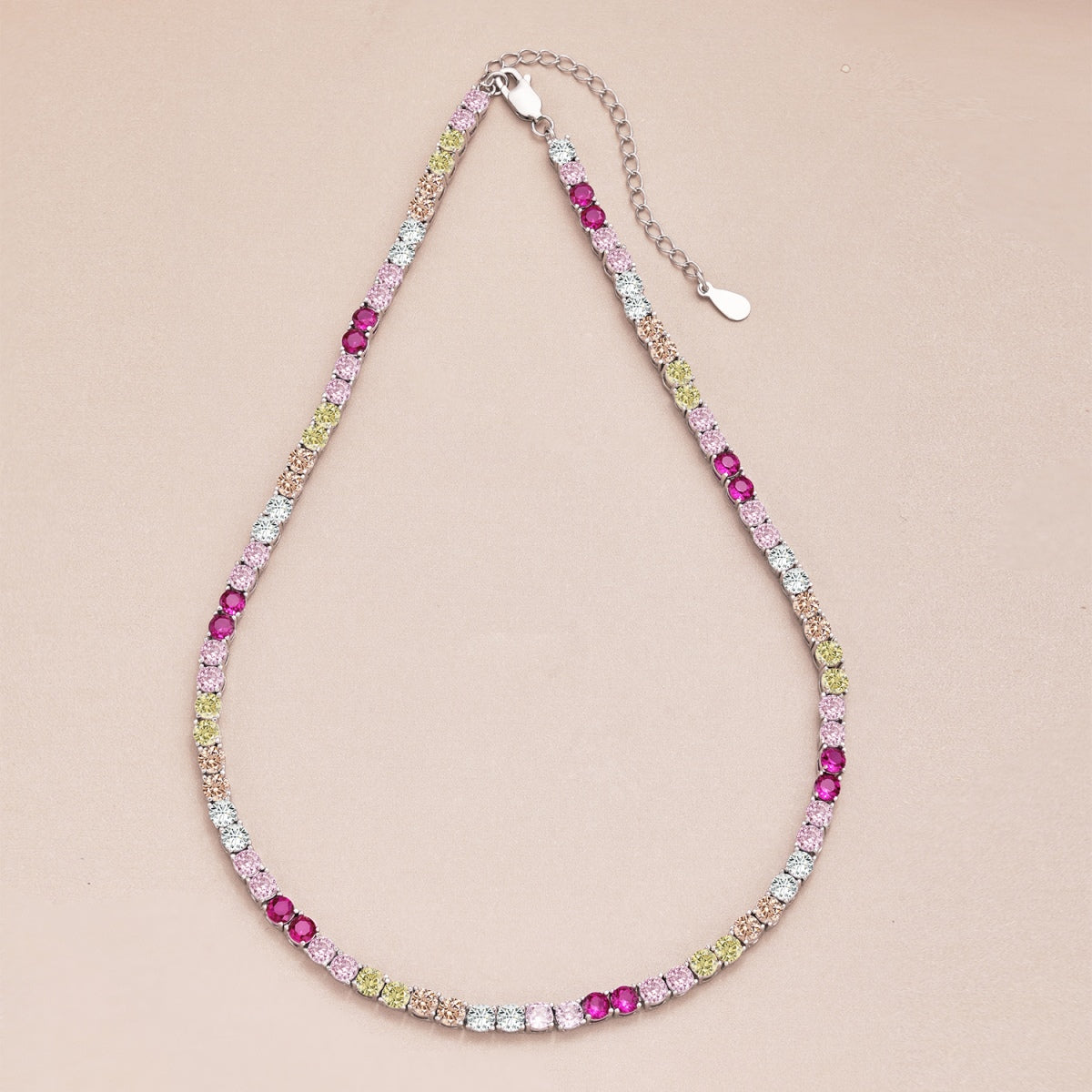 [Elowen Jewels]Delicate Colorful Tennis Necklace