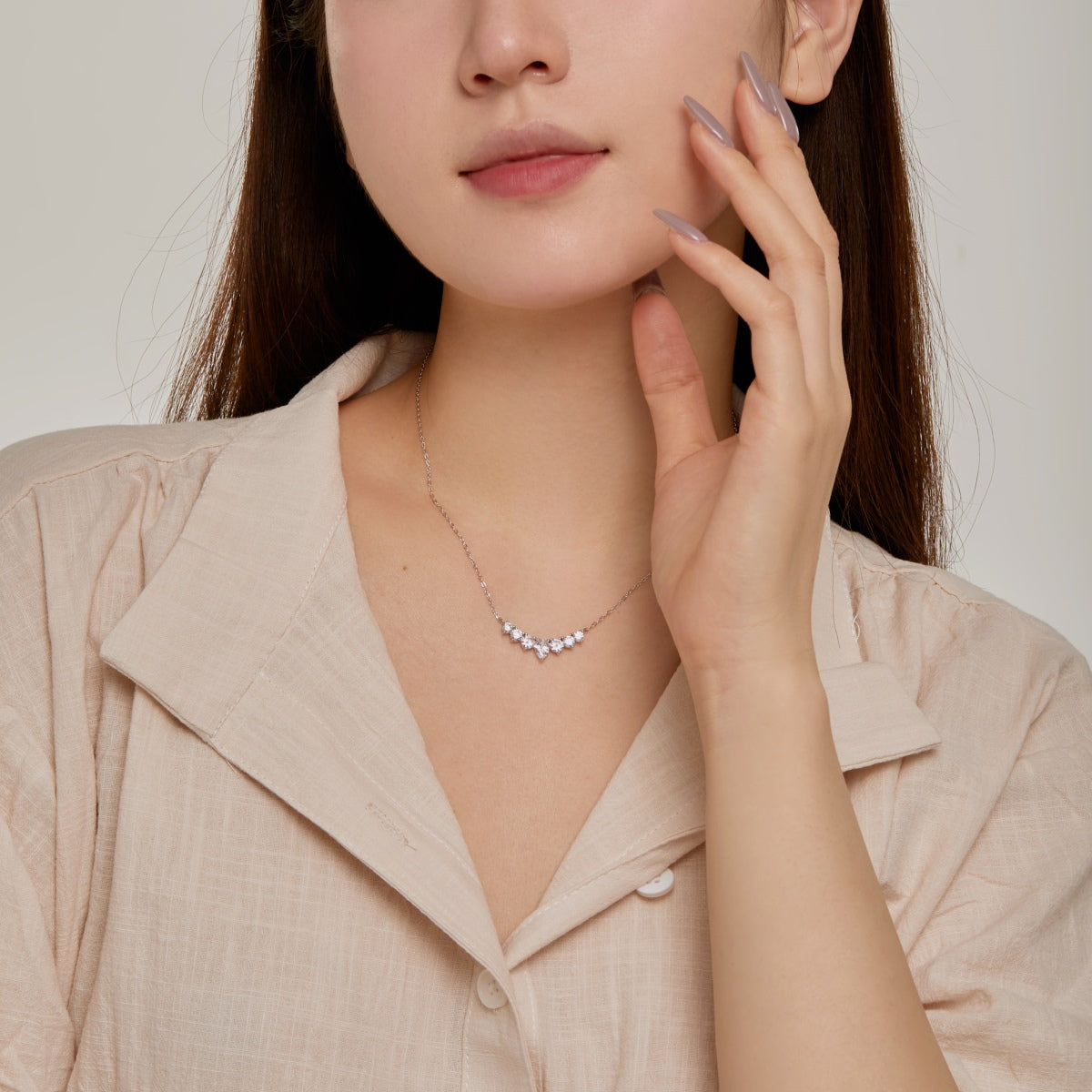 [Elowen Jewels]Dainty Colorful Heart Necklace