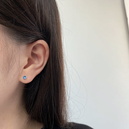 [Elowen Jewels]Sparkling Colorful Round Shape Earrings