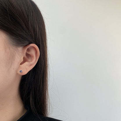 [Elowen Jewels]Sparkling Colorful Round Shape Earrings