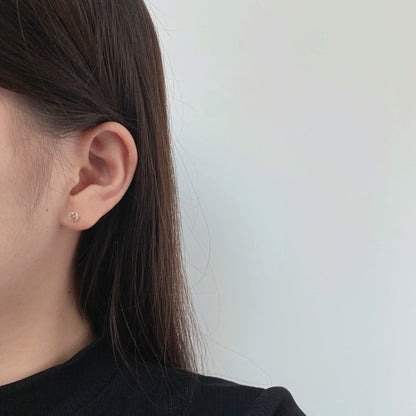 [Elowen Jewels]Sparkling Colorful Round Shape Earrings
