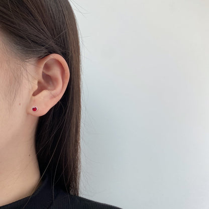 [Elowen Jewels]Sparkling Colorful Round Shape Earrings