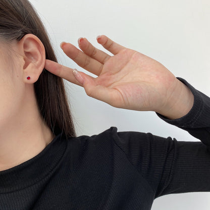 [Elowen Jewels]Sparkling Colorful Round Shape Earrings