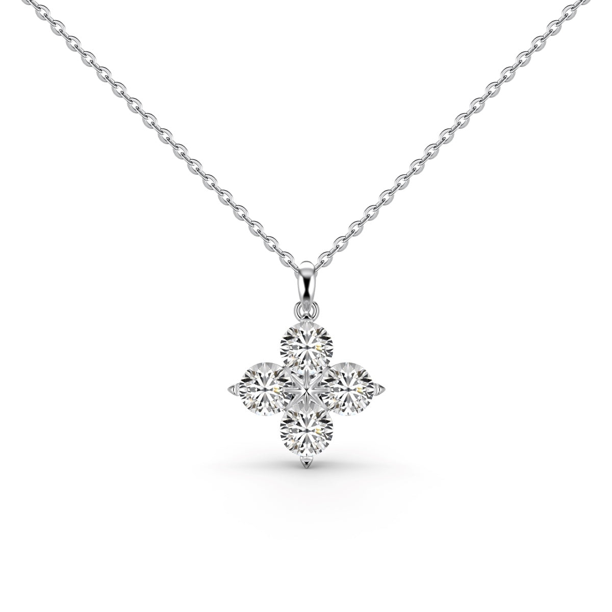 [Elowen Jewels]Four-Leaf Clover And Eight-Pointed Star Necklace