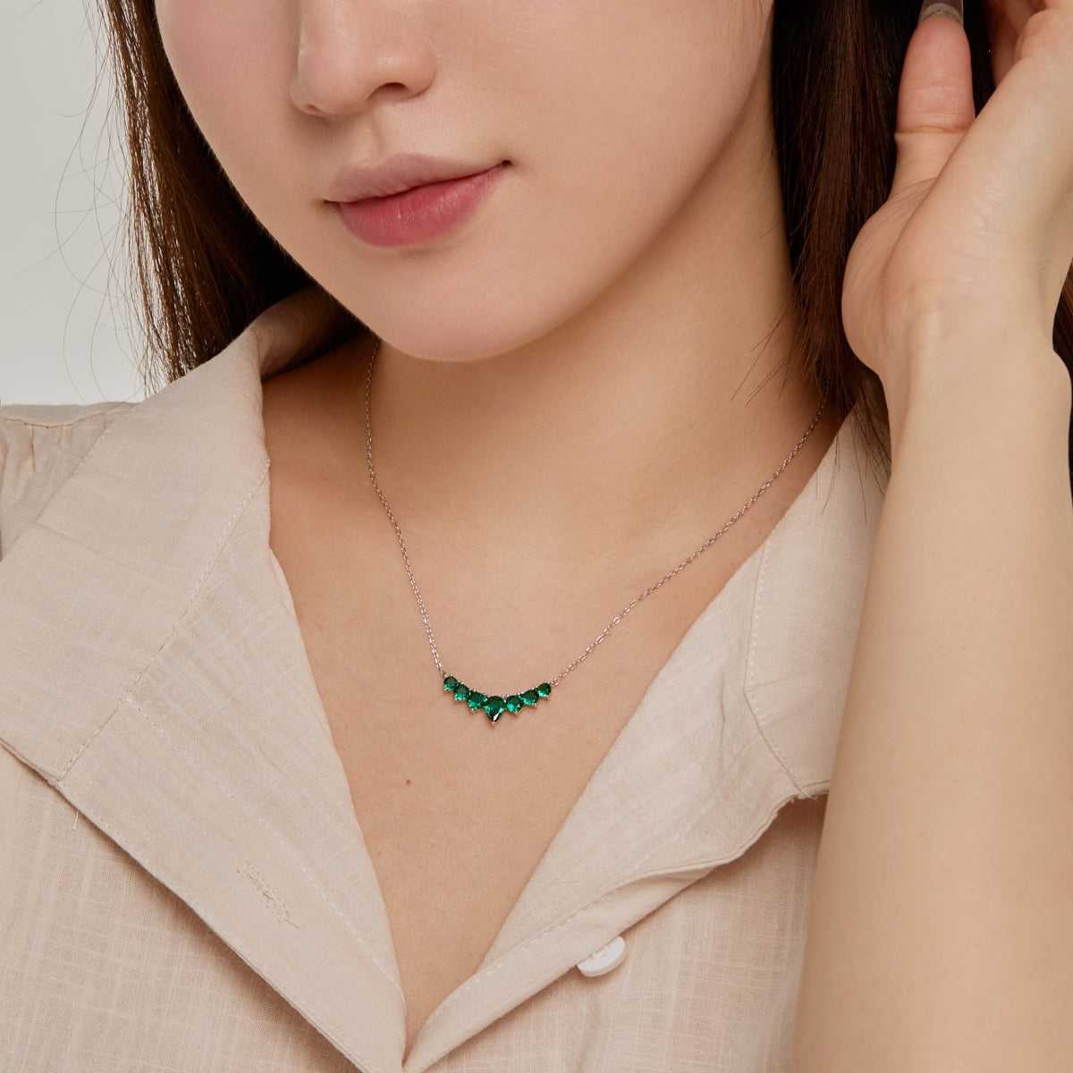 [Elowen Jewels]Dainty Colorful Heart Necklace