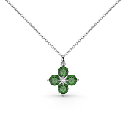 [Elowen Jewels]Four-Leaf Clover And Eight-Pointed Star Necklace