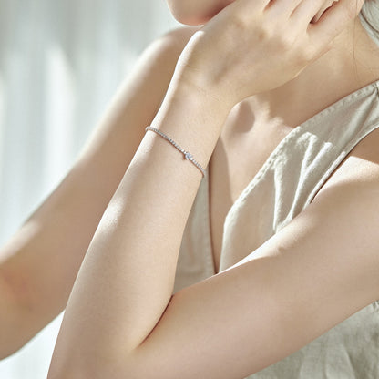 [Elowen Jewels]0.5 Carat Elegant Romantic Heart Shape Lover Bracelet