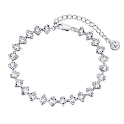 [Elowen Jewels]0.5 Carat Ornate Princess Cut Daily Bracelet