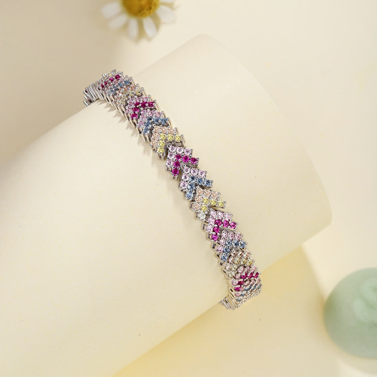 [Elowen Jewels]Ornate Sparkling Round Cut Party Bracelet