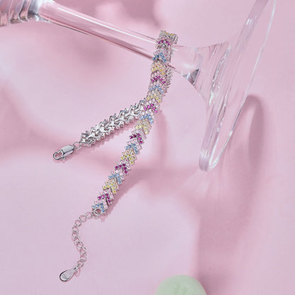 [Elowen Jewels]Ornate Sparkling Round Cut Party Bracelet